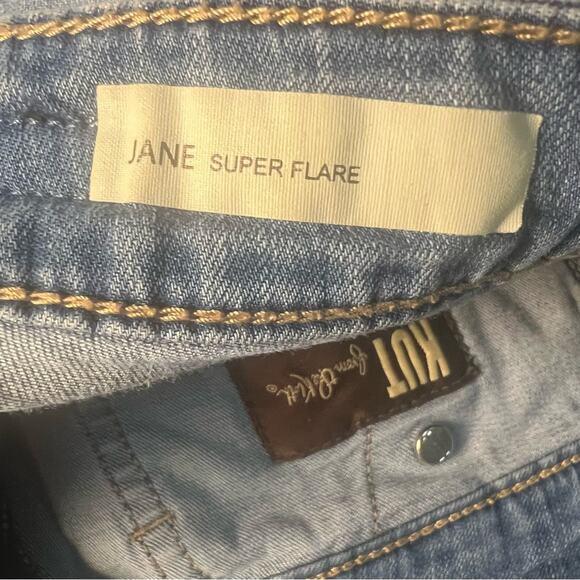 Women's kut from kloth Jane Super Flare Light Blue Jeans size 4 - Picture 11 of 14